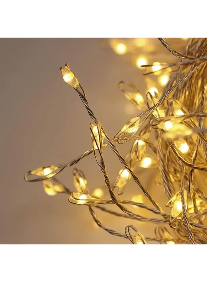 Warm Yellow 200 LED Firecracker String Lights 236 Inch 8 Modes Remote Control - Image 2