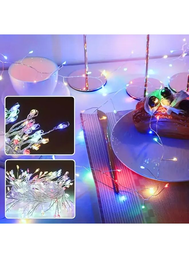 Warm Yellow 200 LED Firecracker String Lights 236 Inch 8 Modes Remote Control - Image 4