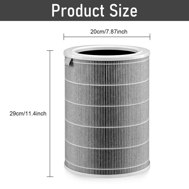 HASTHIP HEPA Filter for Mi Air Purifier Air Filter for Home Compatible with Mi Air Purifier 12 3 2S Pro Air Purifier Activated Carbon Formaldehyde Removal - Image 4