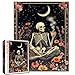 Tucocoo Human Skeleton Jigsaw Puzzles for Adults 1000 Pieces Whimsical Skull Flowers Boho Art Puzzle Colorful DIY Craft Puzzles for Home Decoration Gifts Family Puzzle Perfect for Game Nights - Image 2