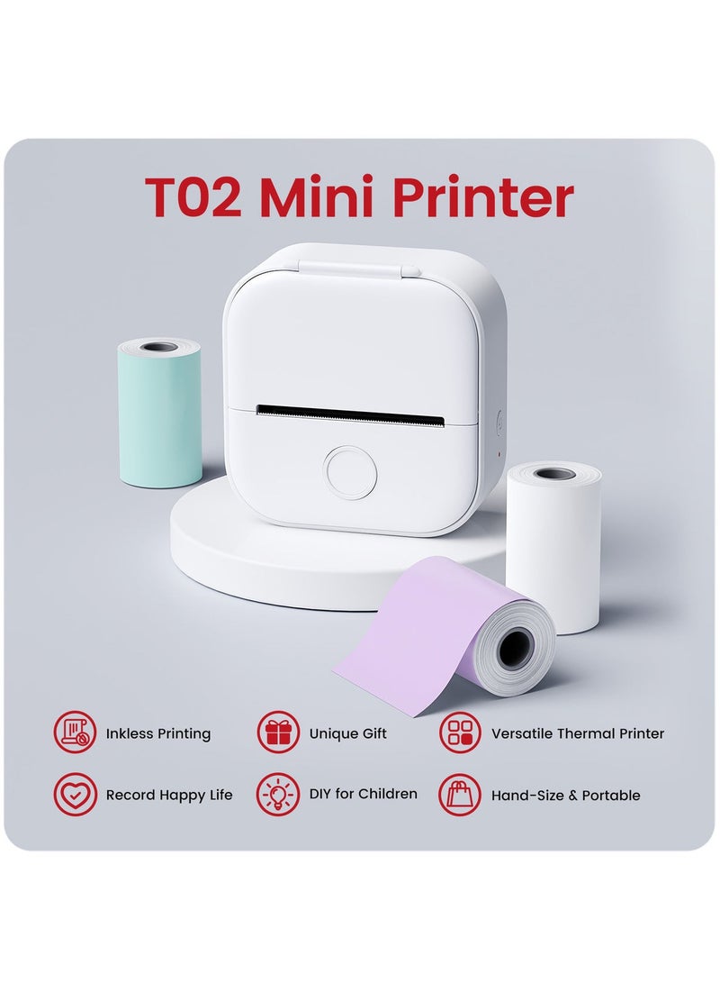 phomemo T02 Inkeless Mini Printer - Bluetooth Thermal Sticker Printer for Notes, Stickers, Photos & DIY Projects. Ideal for Birthday Gifts, Green Design. - Image 3