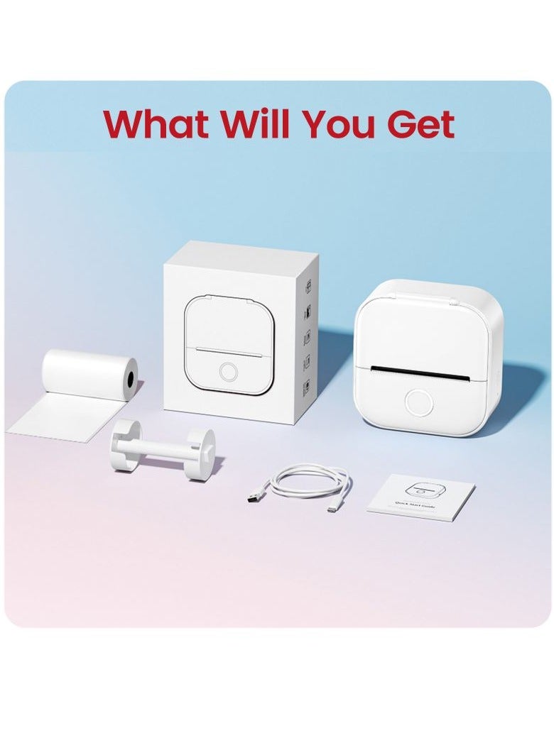 phomemo T02 Inkeless Mini Printer - Bluetooth Thermal Sticker Printer for Notes, Stickers, Photos & DIY Projects. Ideal for Birthday Gifts, Green Design. - Image 4