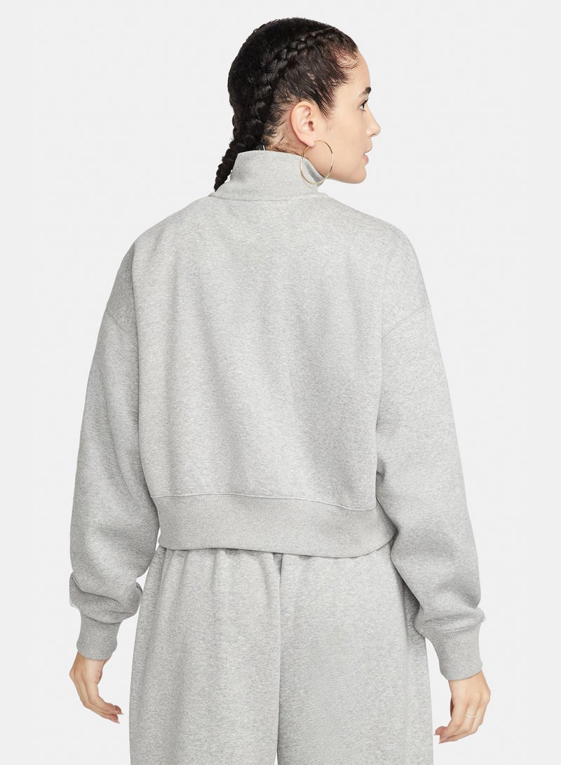 Nike Women’s Nike Sportswear Phoenix Fleece Quarter-Zip Cropped Sweatshirt - Image 2
