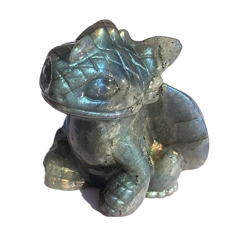 Anlingem Anlingem 2 Healing Crystals and Stones Reiki Skull Toothless Figurine Statue Animal Sculptures Hand Carved Fly Dragon Crystal for Birthday Festival Gifts Home Decor 