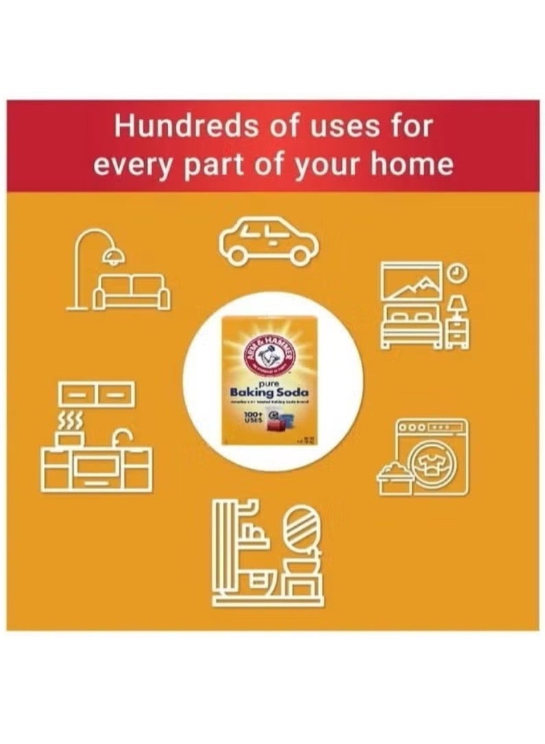 Arm & Hammer صودا الخبز النقي بيكربونات الصوديوم متعدد الإستخدامات 453 جم - Image 3