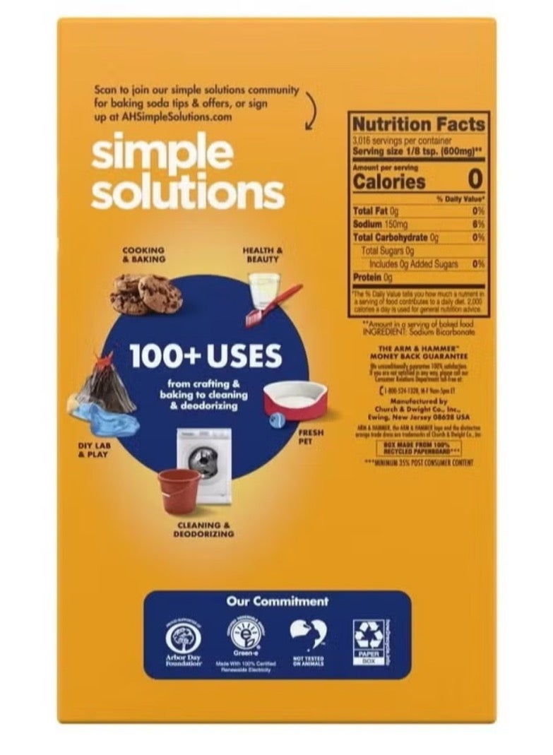 Arm & Hammer صودا الخبز النقي بيكربونات الصوديوم متعدد الإستخدامات 453 جم - Image 2