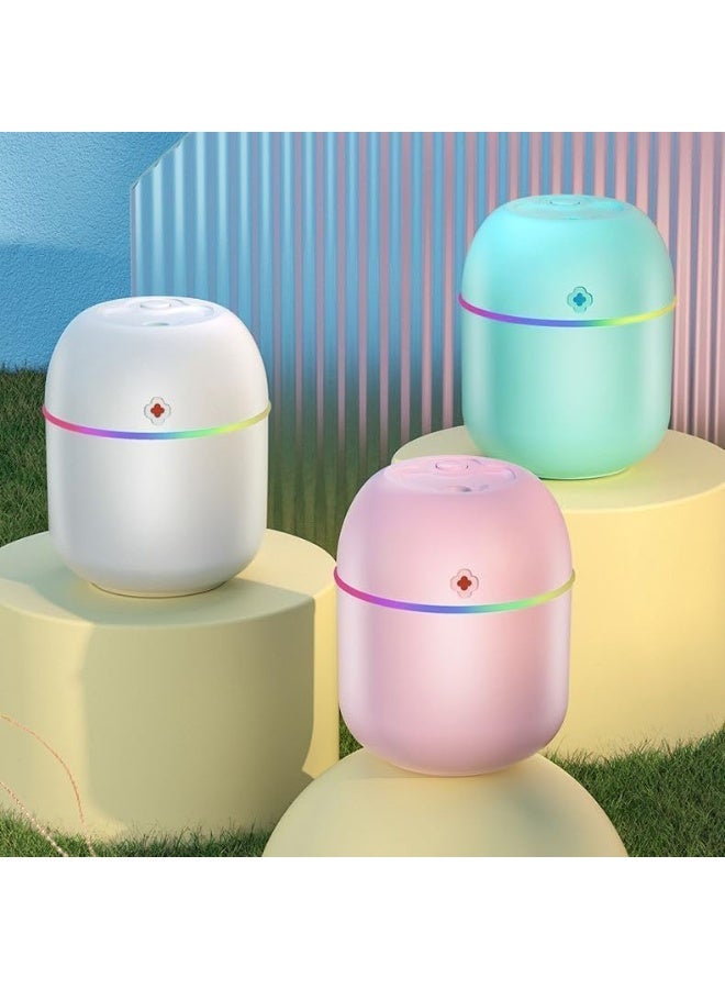 220ml USB Ultrasonic Humidifier & Aroma Diffuser with LED Light - Portable Air Mist Humidifier - Image 3