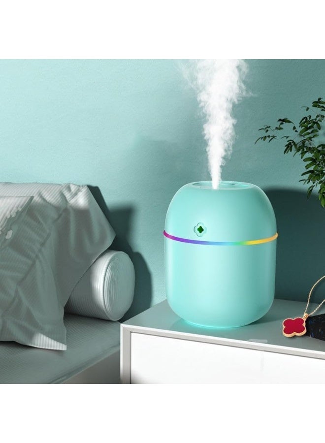 220ml USB Ultrasonic Humidifier & Aroma Diffuser with LED Light - Portable Air Mist Humidifier - Image 2