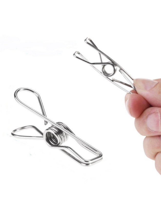MosQuick® Set of 20 SS Cloth Clips for Drying Clothes Ideal for Cloth Drying Stand & Cloth Drying Rope with Hooks Durable Clips for Clothes Perfect Clips for Baby Clothes Hanger Cloth Drying Hanger - Image 1