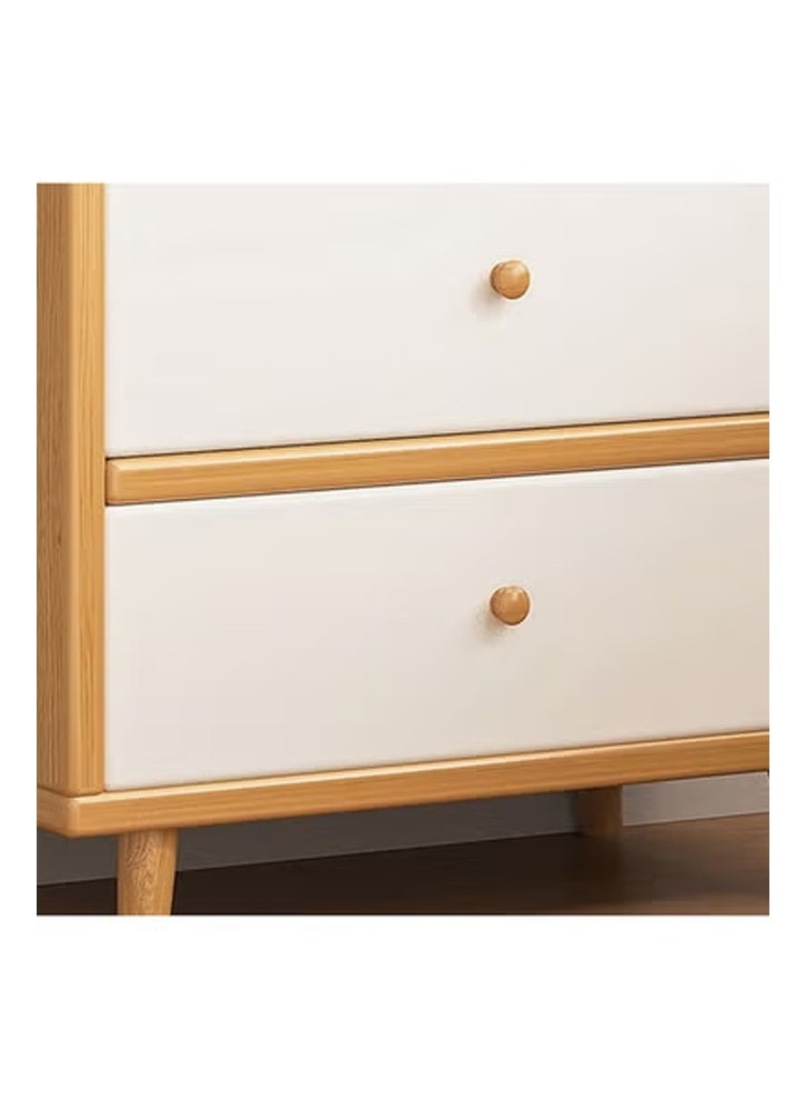 كلناميان رف تخزين متعدد الطبقات للكتب، خزانة عرض أنيقة لغرفة المعيشة، 50 سم، لون بيج - Image 5