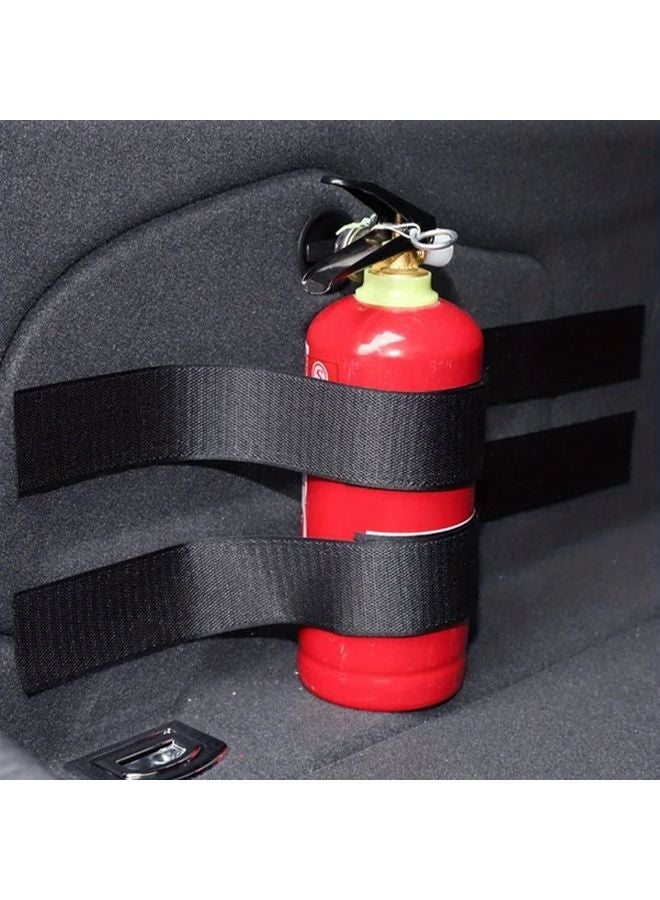 4pcs Adjustable Car Fire Extinguisher Fixing Belts Durable Black Straps With Secure Buckle - Image 5