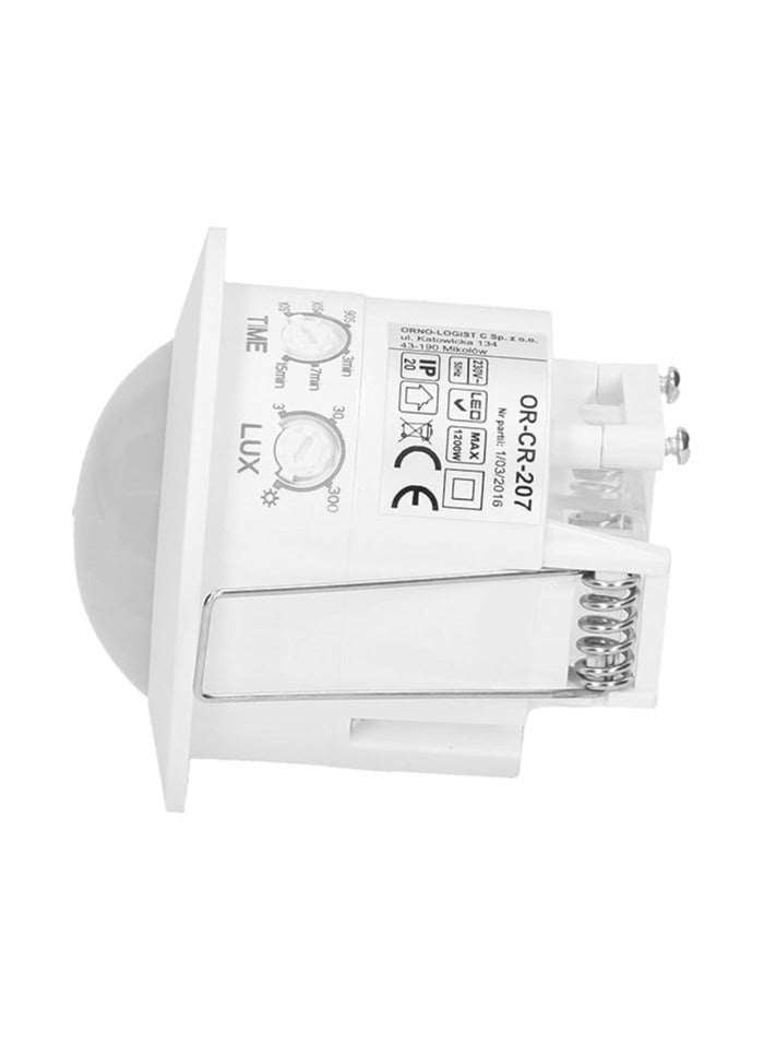 ORNO OR-CR-207 360 Degree Indoor Motion Sensor IP20 Water and Dust Resistant, Flat Mount, Timer and Damage Sensor, 6m Range - Image 4