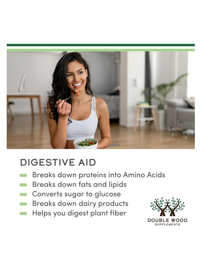 Double Wood Supplements Digestive Enzymes Double Wood Supplement 800 mg Per Serving 180 Capsules - Image 4