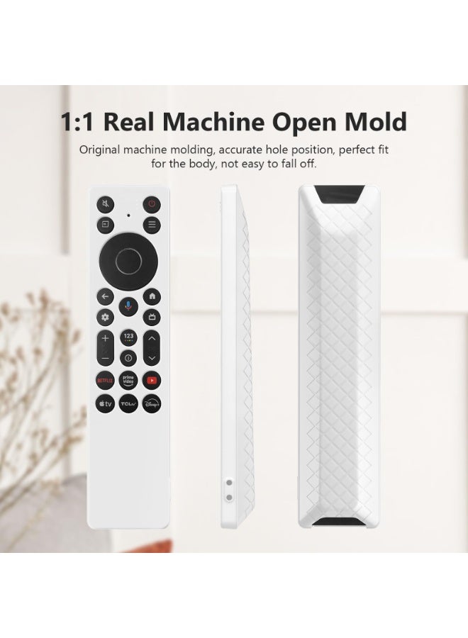 Bukela Excefore Silicone Case For TCL RC923A & RC813A Remotes, Shockproof, Dropproof, Non-slip, White - Image 2