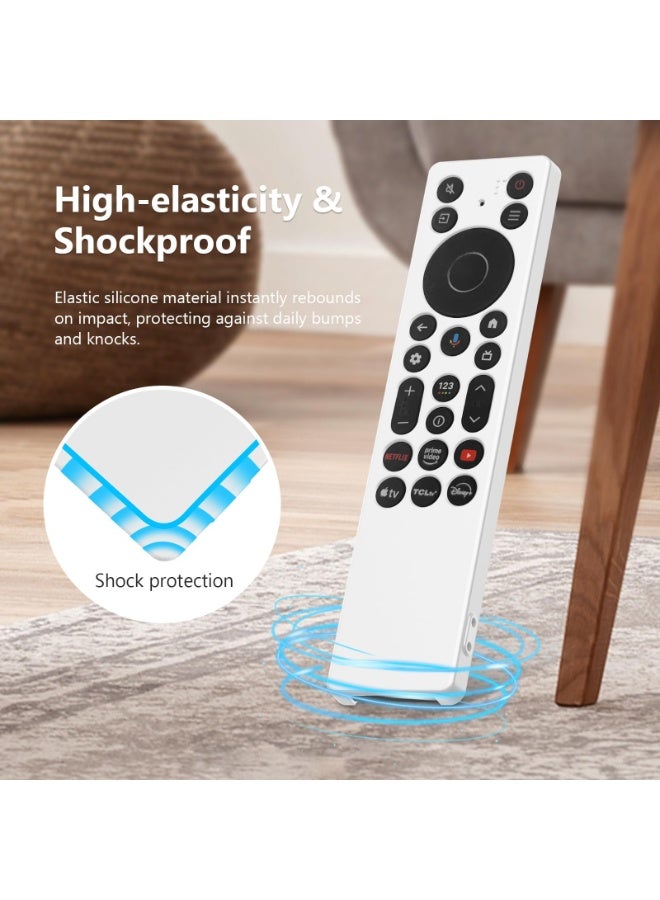 Bukela Excefore Silicone Case For TCL RC923A & RC813A Remotes, Shockproof, Dropproof, Non-slip, White - Image 4