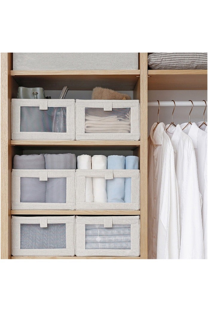 OASIS DESERT 4-Piece Storage Box, Transparent Window Clothes Storage Bag, Foldable Clothes, Underwear, Socks, Toys, Books Storage Organizing Box - Image 2