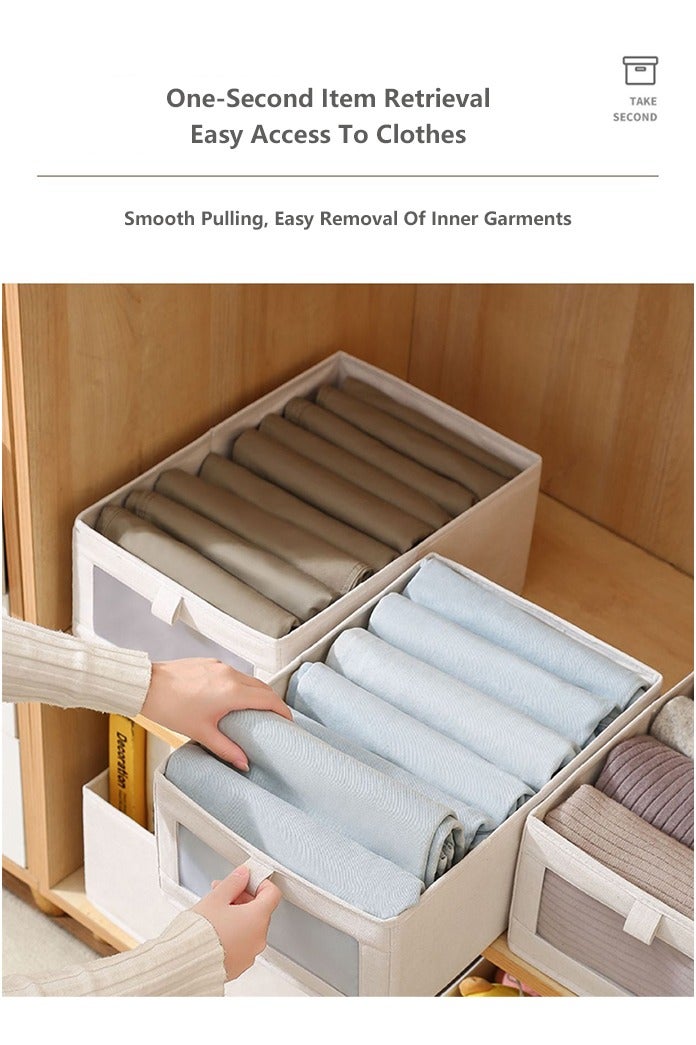 OASIS DESERT 4-Piece Storage Box, Transparent Window Clothes Storage Bag, Foldable Clothes, Underwear, Socks, Toys, Books Storage Organizing Box - Image 5