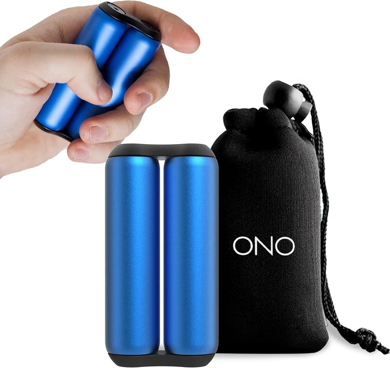 ONO Roller - Handheld Fidget Toy for Adults | Help Relieve Stress, Anxiety, Tension | Promotes Focus, Clarity | Compact, Portable Design (Full Size/Aluminum, Sapphire) - Image 1