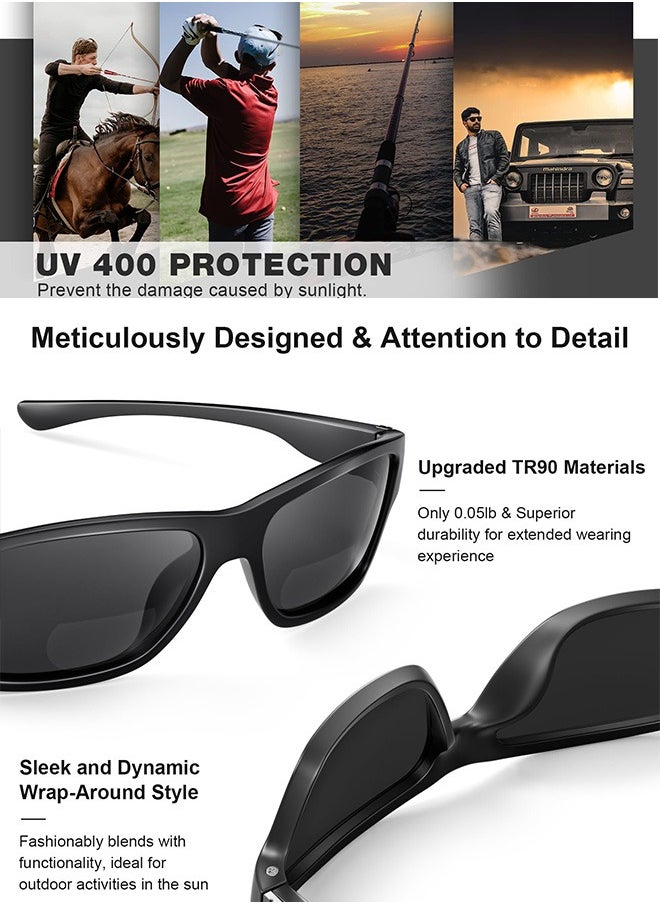 AZorb Polarized Sports Sunglasses for Men Women UV400 Protection Lens TR90 Frame Men's Sun Glassess Accessories Shades for Driving Cycling Fishing Traveling Black  - Image 5