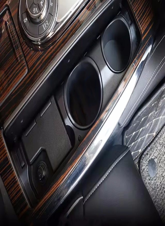 حامل أكواب نيسان باترول Y62. منظم لطرازات باترول Y62 2011-2019. أسود. - Image 3