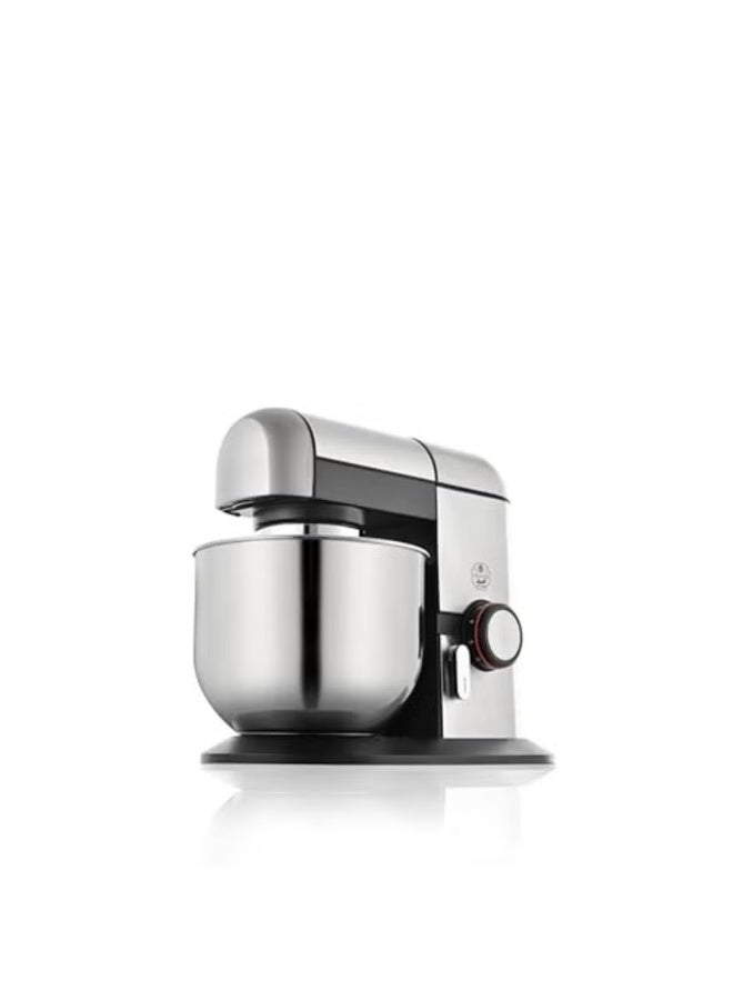 alsiaf 1400W electric mixer with a stainless steel bowl and 6 speed settings for perfect baking results. 6-liter capacity, silver/black (Model E02234), 2-year warranty. - Image 3