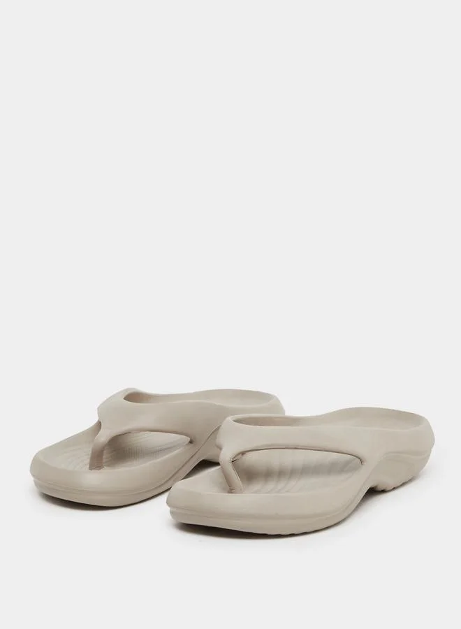 Styli Styli Beige Comfort Slip On Flip-Flops