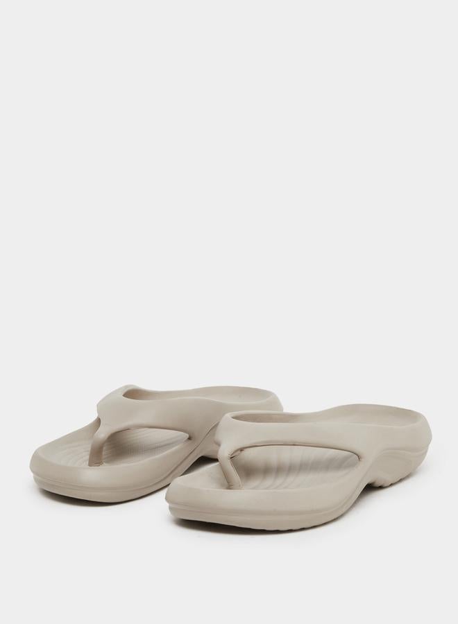 Styli Beige Comfort Slip On Flip-Flops - Image 2
