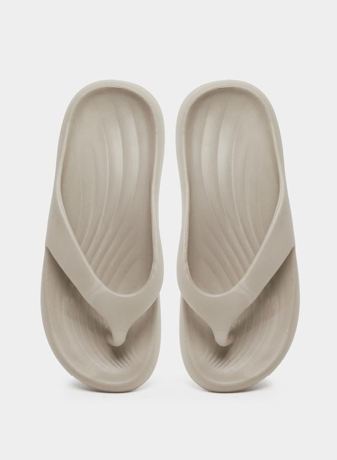 Styli Beige Comfort Slip On Flip-Flops - Image 5