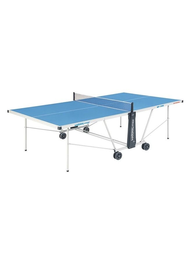 Marshal Fitness Table Tennis Ping Pong Table Foldable-Out Door With Post And Net  - Image 1