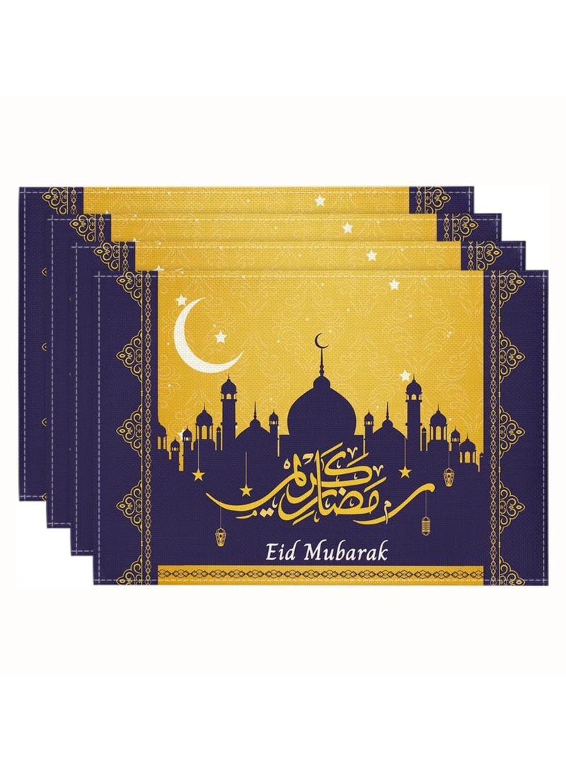 ليكتو كافت مفرش طاولة مع 4 مفارش لرمضان والعيد، 183 × 33 سم (72 × 13 بوصة) لتزيين الطاولة لغرفة المعيشة، وتزيين طاولة الطعام في المطبخ، وديكور المنزل - Image 2