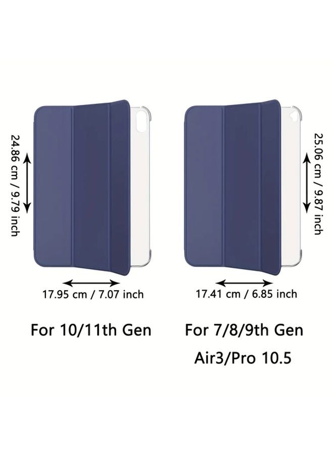 Navy Blue Ultra Thin Smart Case For iPad Air 4 Air 5 Air 6 2024 With Stand Auto Wake Sleep - Image 2