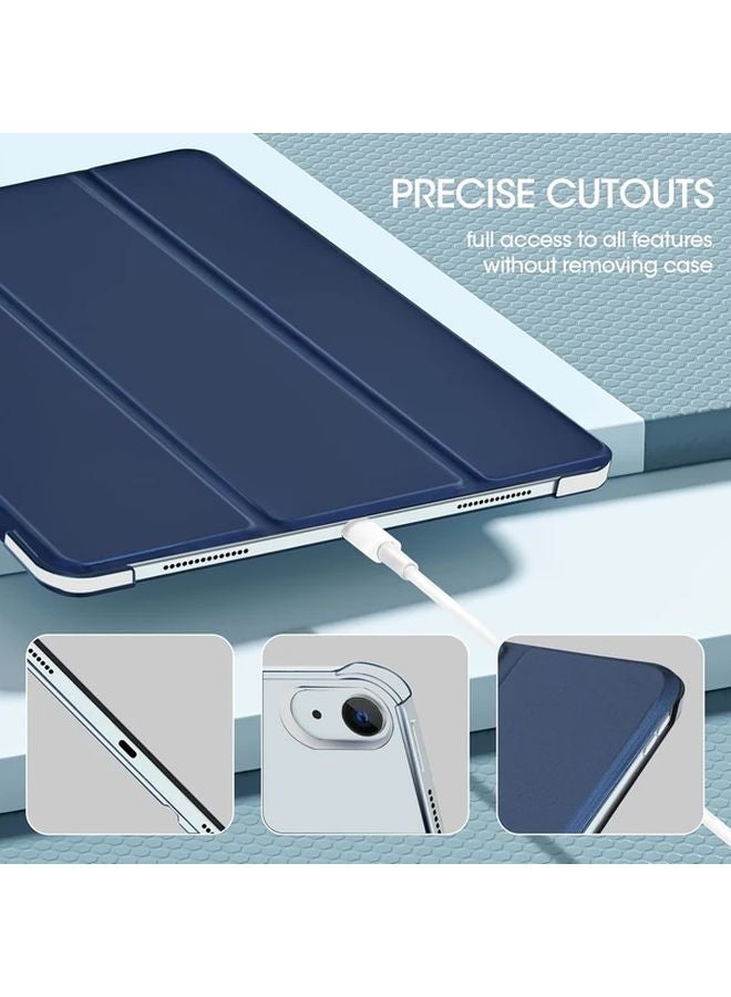 Navy Blue Ultra Thin Smart Case For iPad Air 4 Air 5 Air 6 2024 With Stand Auto Wake Sleep - Image 4