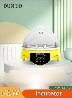 Generic 7 Eggs Automatic Temperature Control Incubator Mini Digital Egg Incubator Hatcher Transparent Eggs Hatching Machine Yellow  - Image 1