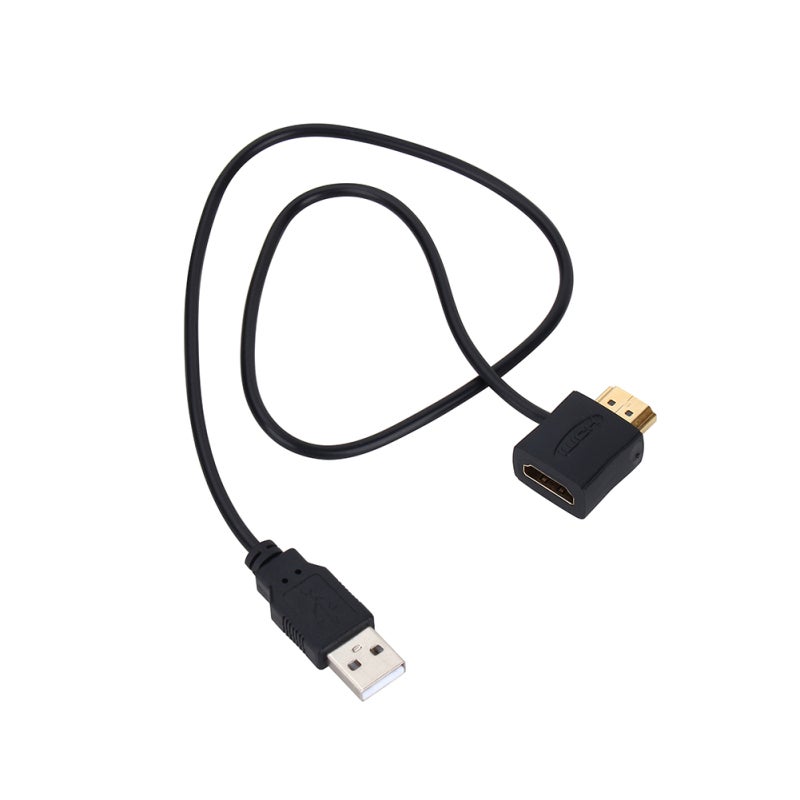 HDMI Male To Female Adapter Connector 50cm Power Supply Cable - 1080p 2160p 3D True-HD DTS-HD Support for Home Theater - Image 1