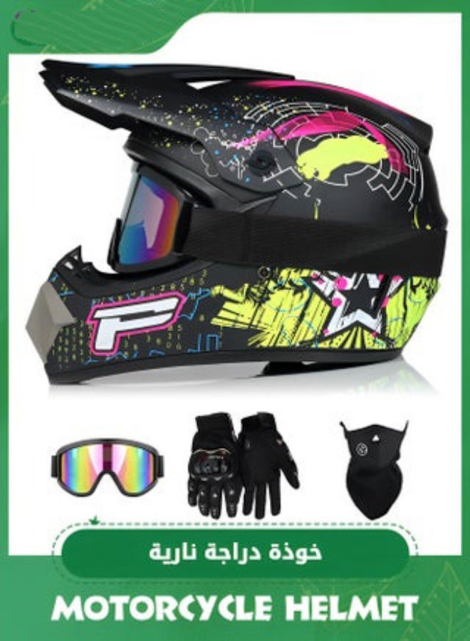 Arabest Sport Motorcycle Helmet, Motorcycle Full Face Helmet, Lightweight ABS Shell, Bike Motocross Helmets for Adults, Motorcycle Street Bike Helmet - Image 1