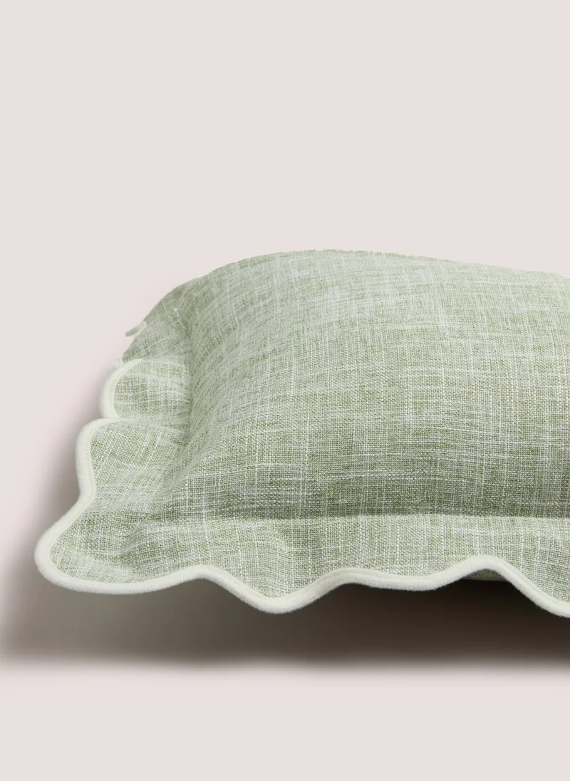 ماتلان Green Scallop Edge Cushion