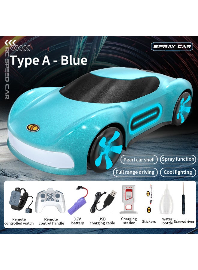 إسكدنيا JJRC Smart Light Spray Energy Concept Technology Sports Car Boy لعبة لاسلكية للتحكم عن بعد - اللون: النوع A أزرق + ساعة (النسخة الإنجليزية) - Image 1