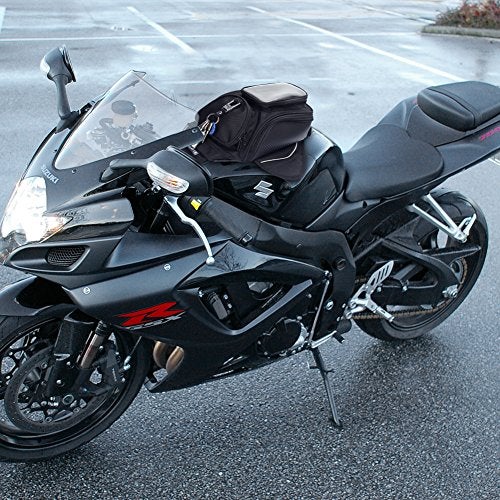 KIWISE Motorcycle Tank Bag, Water Resistant with Super Strong Magnetic Gas Oil Fuel Tank Bag Black bigger Window for Honda Yamaha Suzuki Kawasaki Harley - Image 2