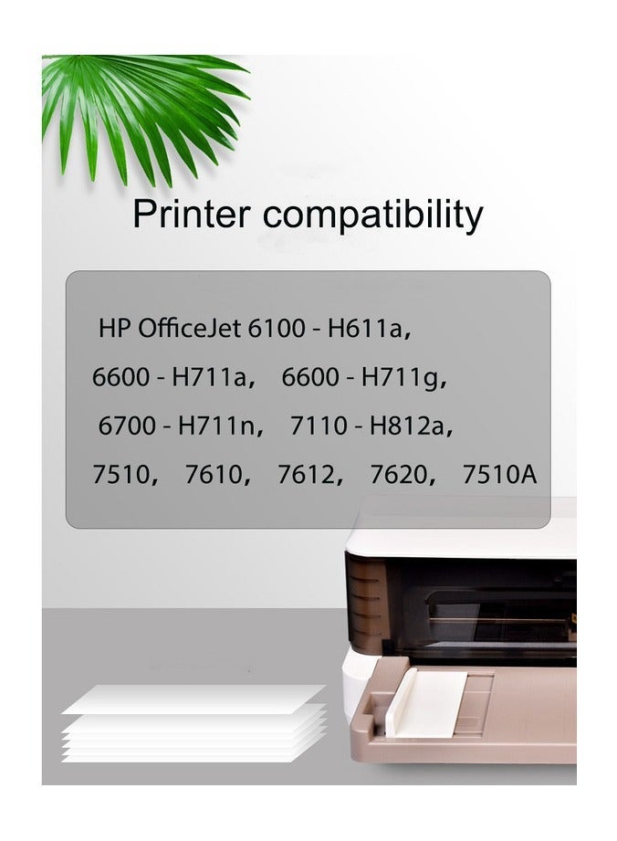 932XL 933XL High Yield Compatible Ink Cartridges 4-Pack Black Cyan Magenta Yellow for 6100 6600 6700 7110 7510 7610 7612 7620 Printers - Image 4