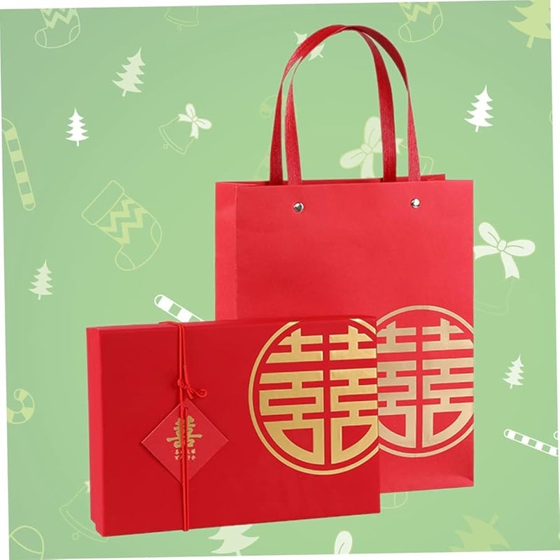 صندوق تذكارات الزفاف الصيني كبير الحجم للحلوى والزهور والهدايا - Image 3