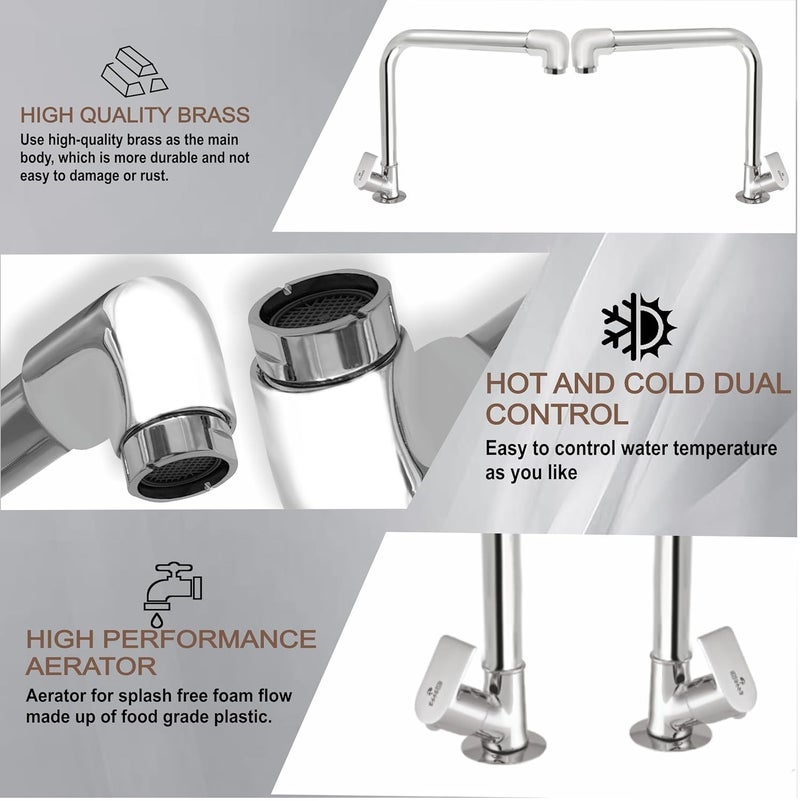 ESSE18 ESSE18 WL1115 Wills Swan Neck in Extended Spout with Elegant Look Deck Mount Installation Type  - Image 3