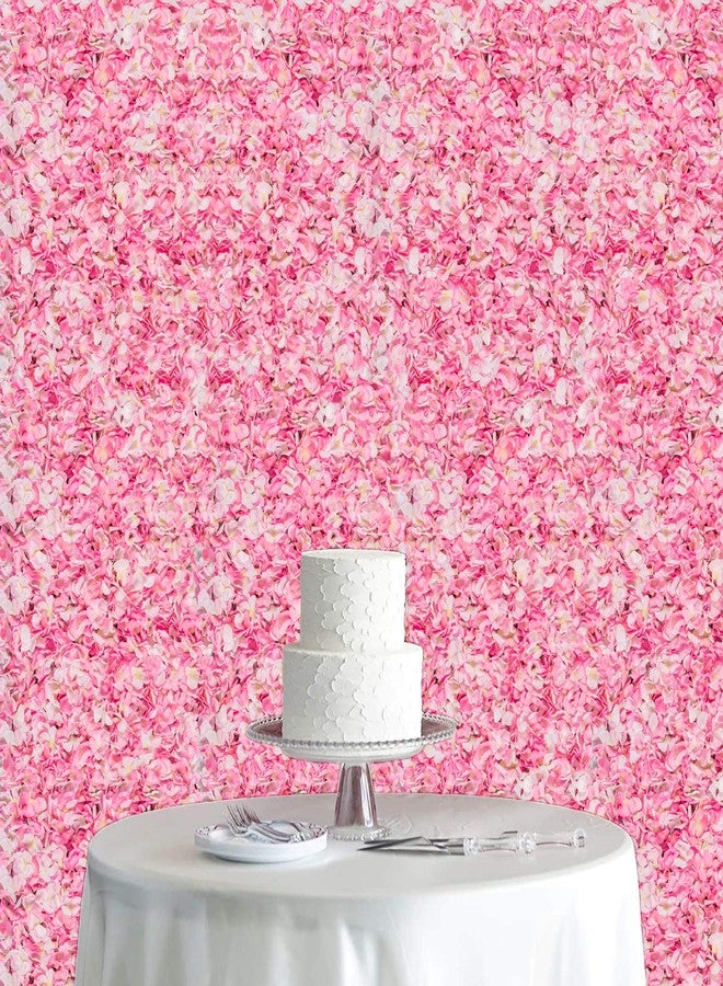 U'Artlines Flower Wall Panel Set, U'Artliens Artificial Wall Flower Backdrop 24x16 Inch 3D Silk Hydrangea Rose Floral Panel for Photo Background Home Party Wedding Backdrop Decoration (2pcs, Pink) - Image 2