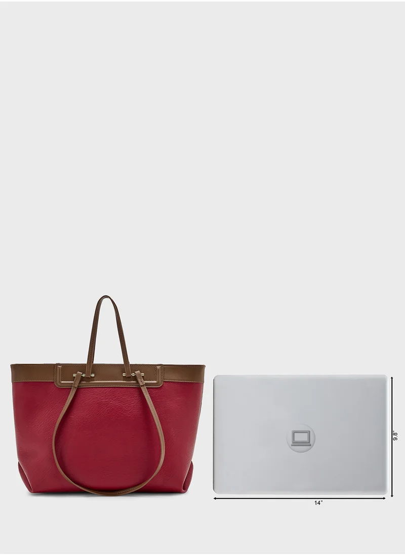 ELLA Color Block Tote Bag