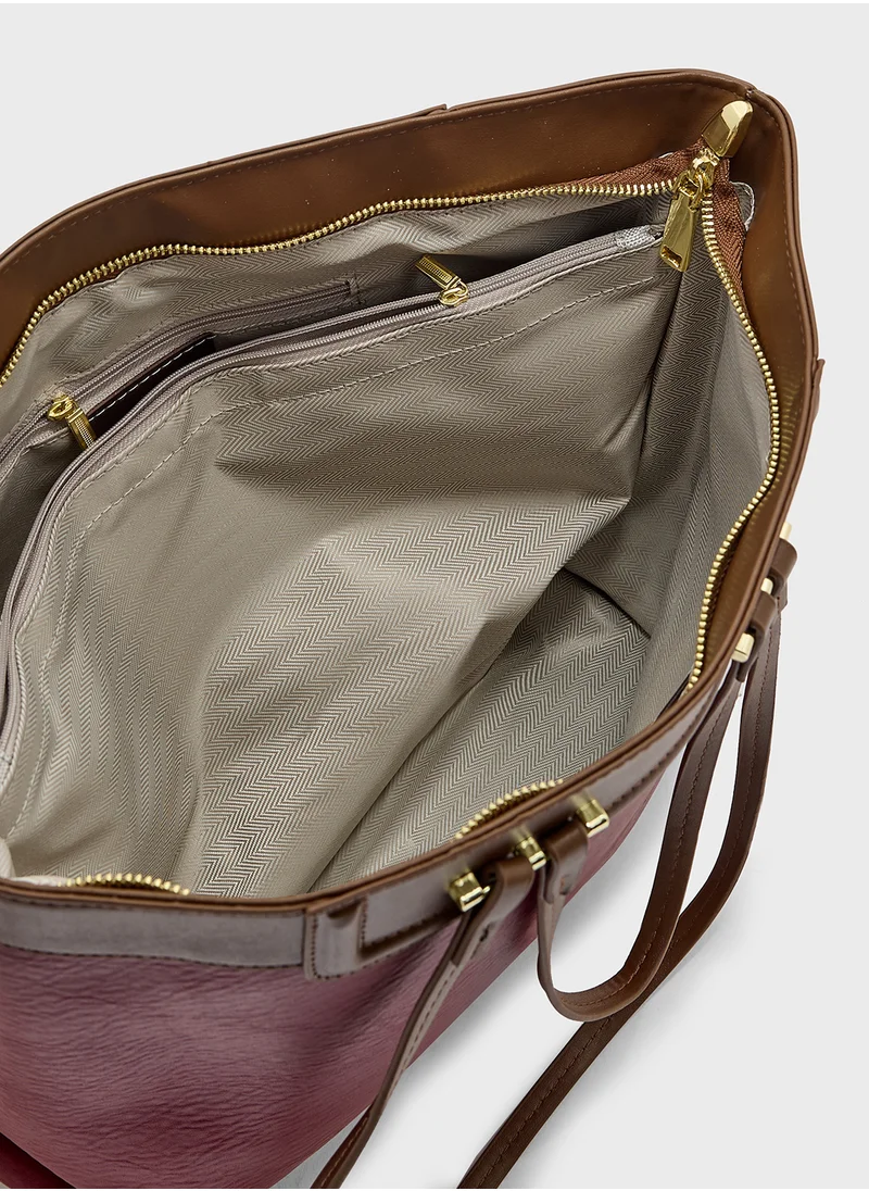 ELLA Color Block Tote Bag