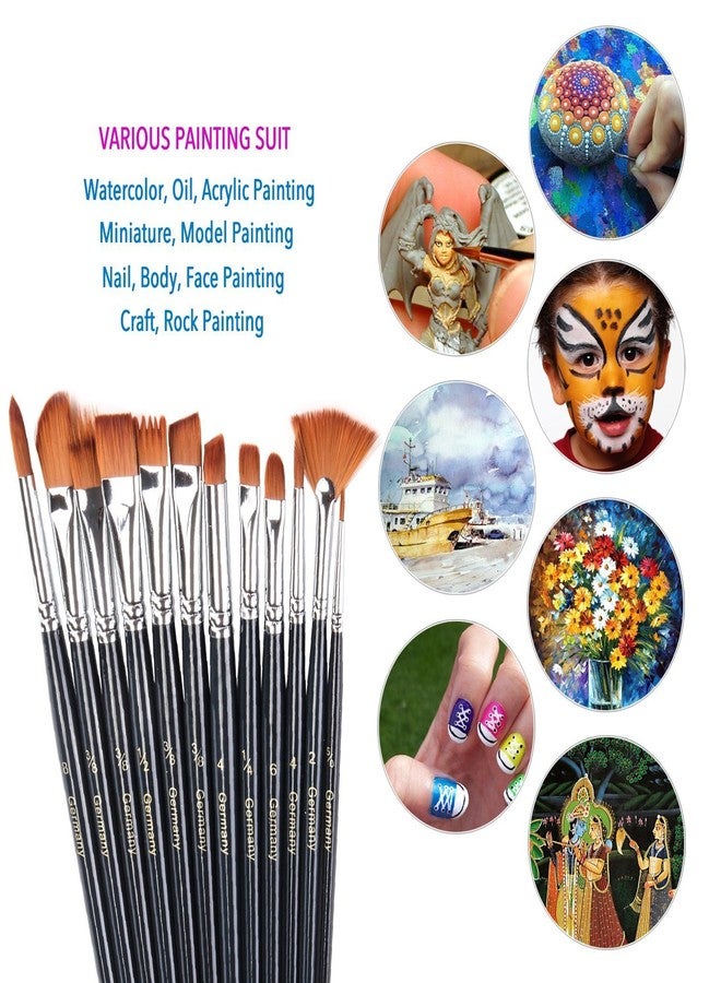 Pindia Set of 12Pc Assorted Size Artist Painting Brush - Image 3