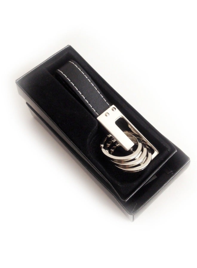 Halapack Halapack Limited Edition 3-Loop Leather & Carbon Key Chain with Quick-Release & Metal Clasp  - Image 1