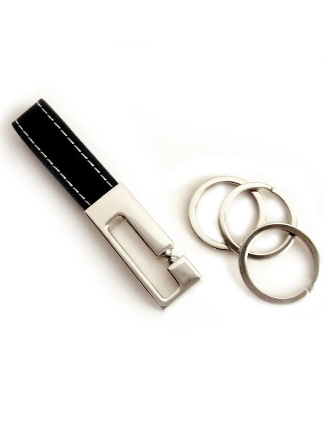Halapack Halapack Limited Edition 3-Loop Leather & Carbon Key Chain with Quick-Release & Metal Clasp  - Image 2