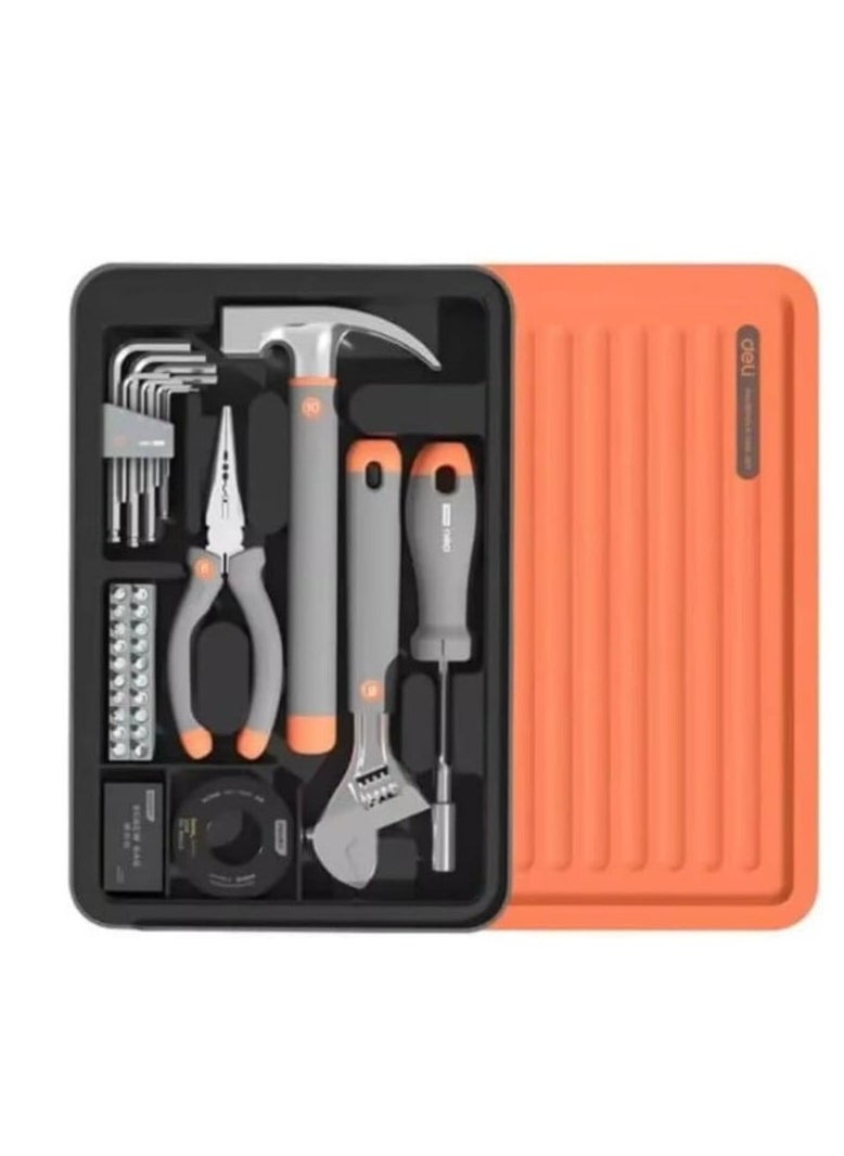 Deli H1001-ADEF Tools Home Layered Toolbox Hardware Tool Set Stacked Storage Box Multi-function Storage Box