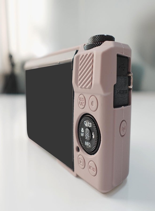 يساو جراب كاميرا Yisau G7X Mark II، غطاء عدسة قابل للإزالة من السيليكون لكاميرا Canon PowerShot G7X ii، ملحقات G7X، جراب خفيف الوزن من المطاط والسيليكون الناعم - رمادي فاتح - Image 5