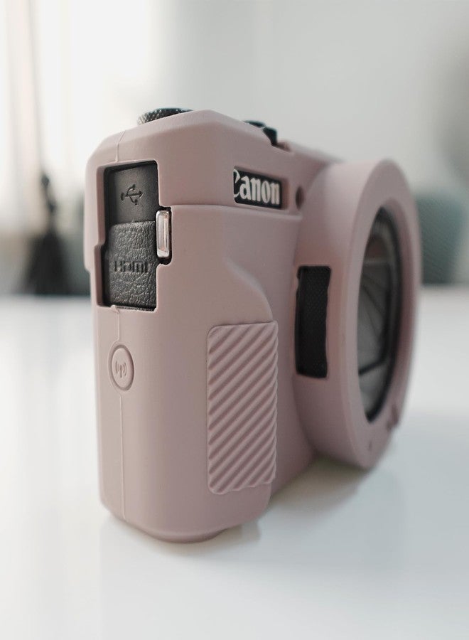 يساو جراب كاميرا Yisau G7X Mark II، غطاء عدسة قابل للإزالة من السيليكون لكاميرا Canon PowerShot G7X ii، ملحقات G7X، جراب خفيف الوزن من المطاط والسيليكون الناعم - رمادي فاتح - Image 4